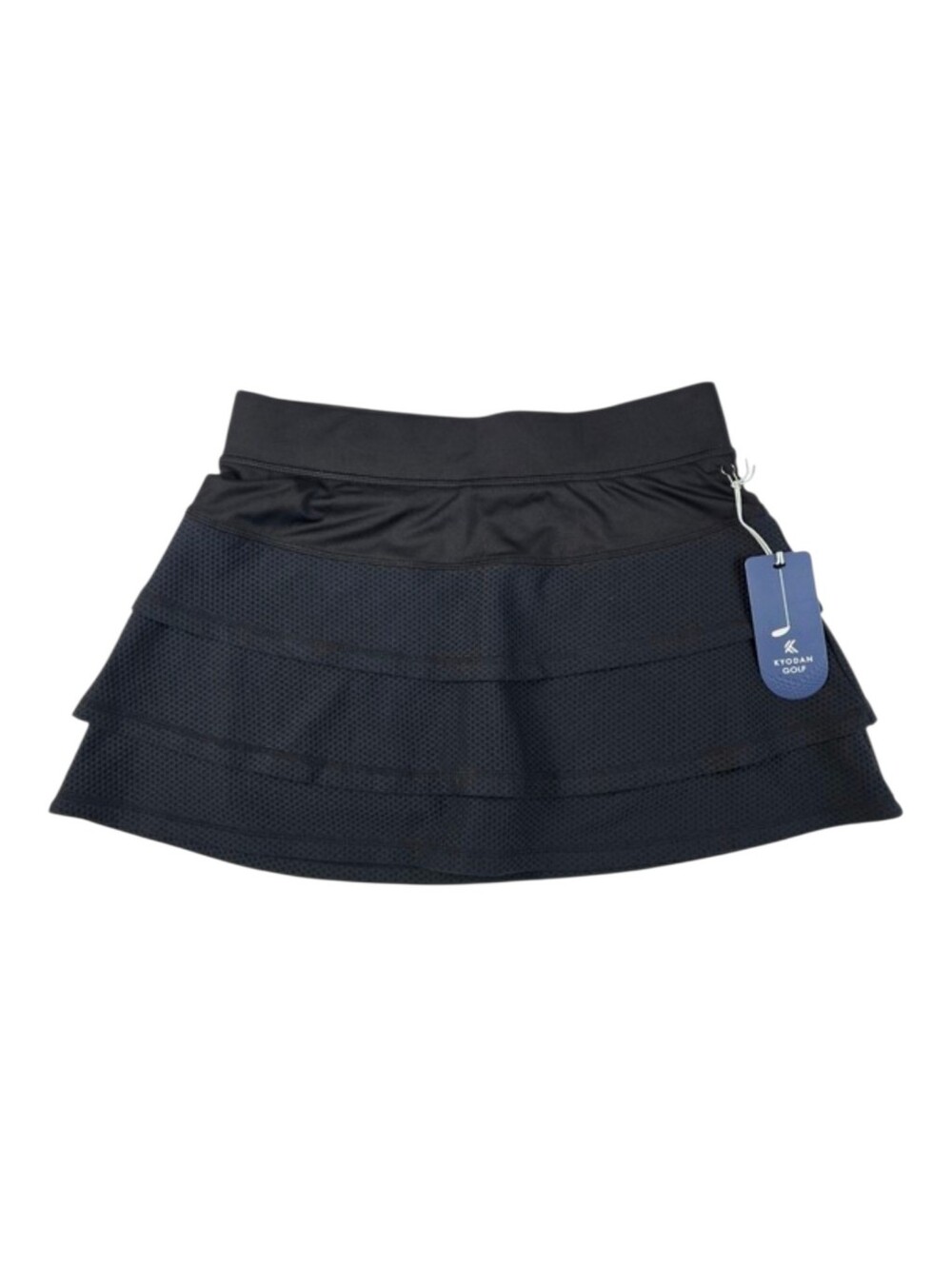 NWT Kyodan Golf Women's Tiered Ruffle Mesh Skort Athletic Tennis Black XS